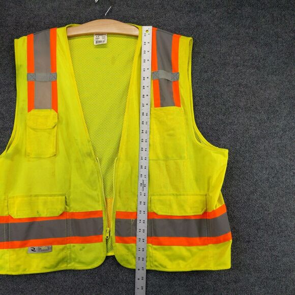Radians Class 2 Level 2 Reflective Vest Mens Size 2X Green SV6G - Picture 5 of 13